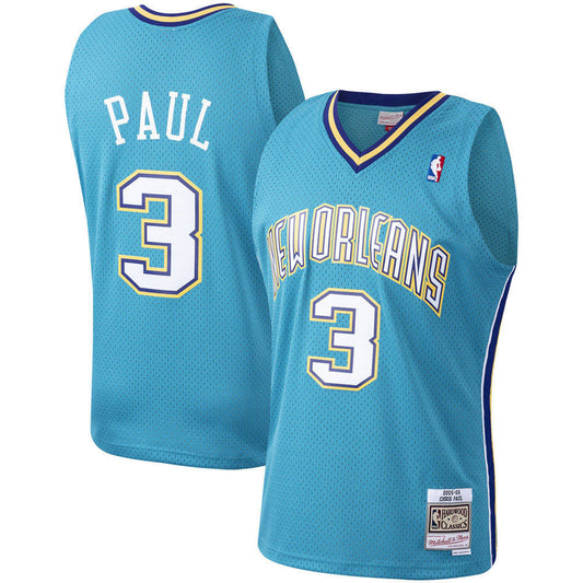 Men's New Orleans Hornets Chris Paul 2005-06 Hardwood Classics Jersey - Teal