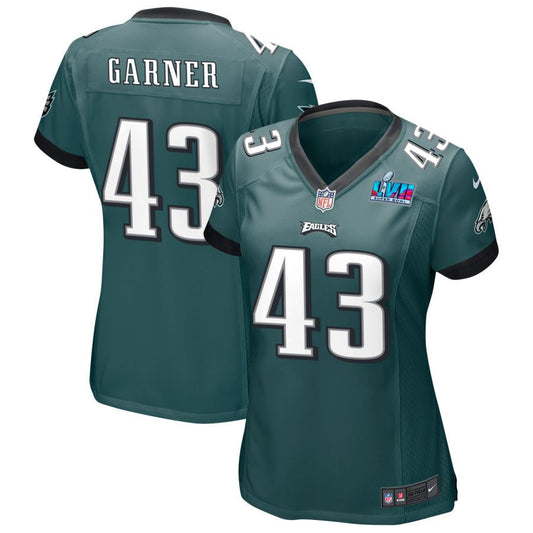 Mekhi Garner Philadelphia Eagles Nike Women's Super Bowl LVII Game Jersey - Midnight Green