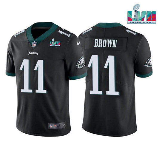 Men's Philadelphia Eagles AJ Brown Super Bowl 57 Game Vapor Jersey Black