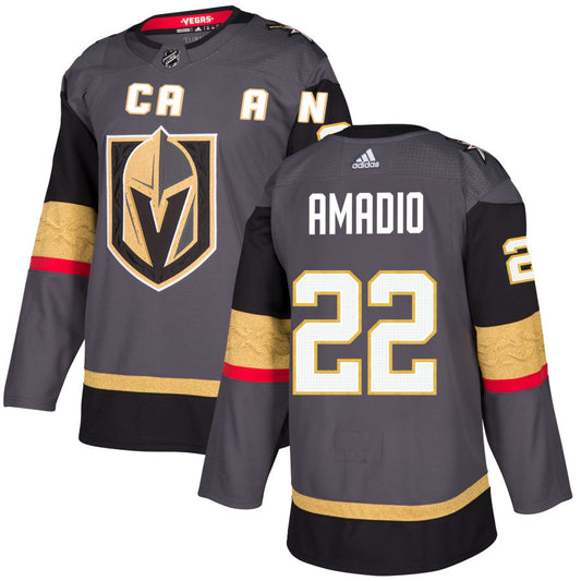 Michael Amadio Vegas Golden Knights adidas Alternate Authentic Jersey - Gray