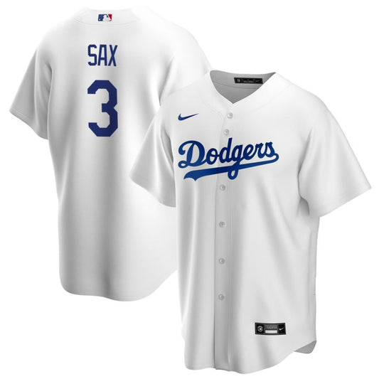 Steve Sax Los Angeles Dodgers Nike Home RetiredReplica Jersey - White