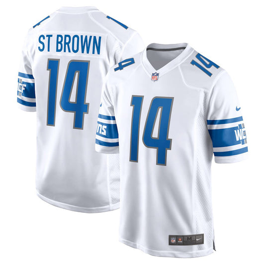 Men's Detroit Lions Amon-Ra St. Brown Game Jersey - White