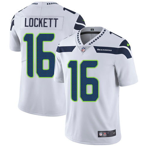 Men's Seattle Seahawks Tyler Lockett Game Vapor Jersey White