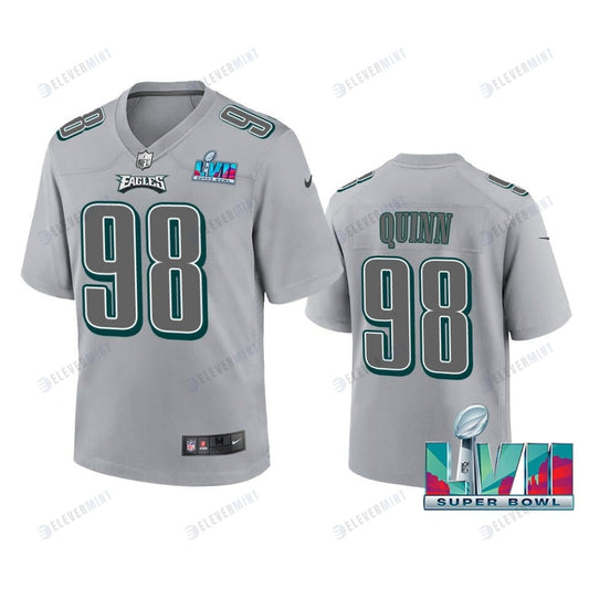 Robert Quinn 98 Philadelphia Eagles Super Bowl LVII Youth Atmosphere Game Jersey - Gray