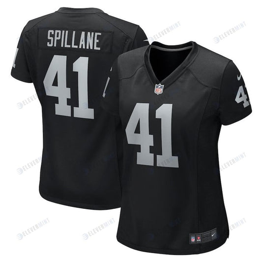 Robert Spillane 41 Las Vegas Raiders Women's Game Player Jersey - Black