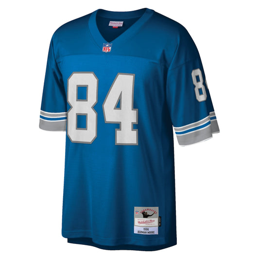 Men's Herman Moore Mitchell & Ness Lions Retired Legacy Replica Jersey - Blue