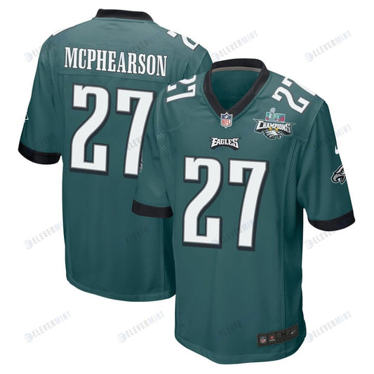 Zech McPhearson 27 Philadelphia Eagles Super Bowl LVII Champions 2 Stars Men Game Jersey - Midnight Green