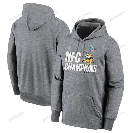 Minnesota Vikings NFC Conference Champions Light Grey Pullover Hoodie