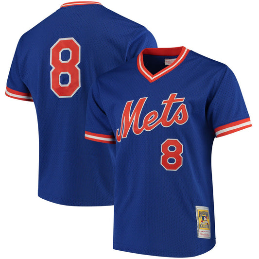 Men's Mitchell & Ness Gary Carter New York Mets Royal Cooperstown Mesh Batting Practice Jersey