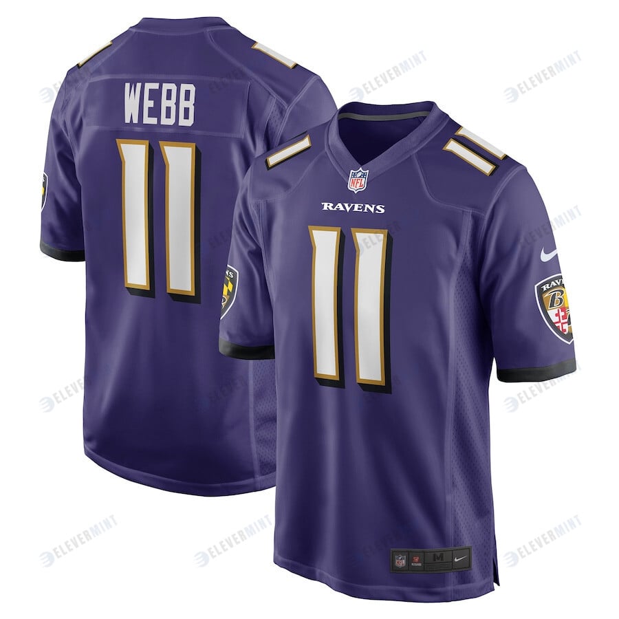 Raleigh Webb Baltimore Ravens Player Game Jersey - Purple