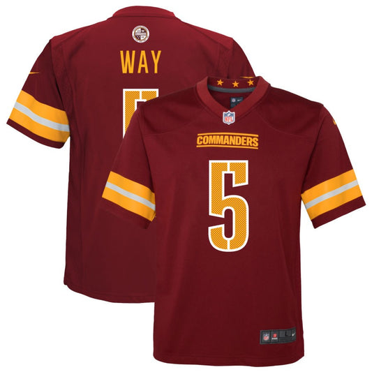 Tress Way Washington Commanders Nike Youth Game Player Jersey - Burgundy