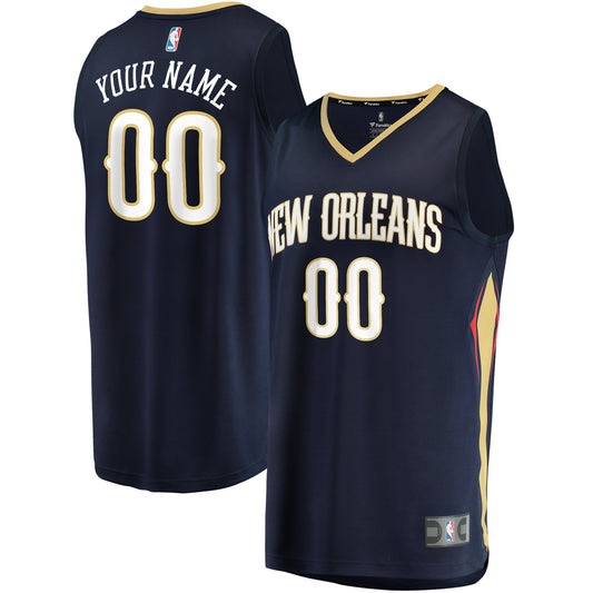 New Orleans Pelicans Fanatics Branded Youth Fast Break Custom Jersey - Navy - Icon Edition