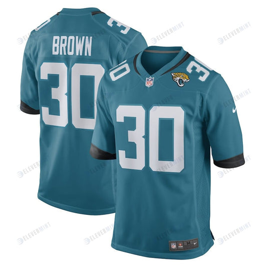 Montaric Brown 30 Jacksonville Jaguars Men Game Jersey - Teal