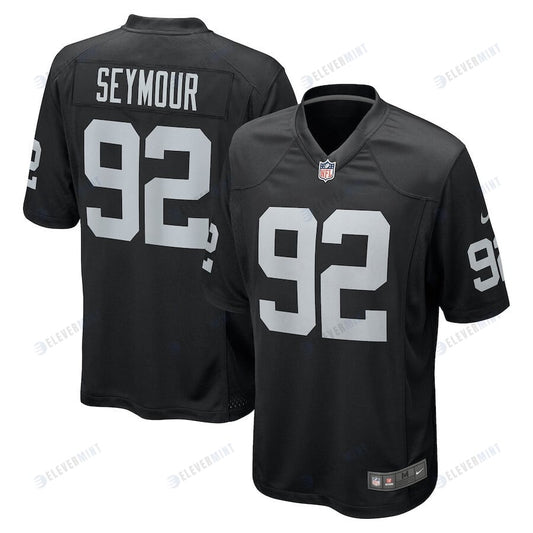 Richard Seymour 92 Las Vegas Raiders Men Retired Game Jersey - Black