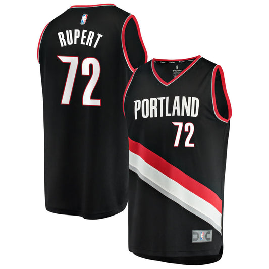 Rayan Rupert Portland Trail Blazers Fanatics Branded Youth Fast Break Replica Jersey Black - Icon Edition