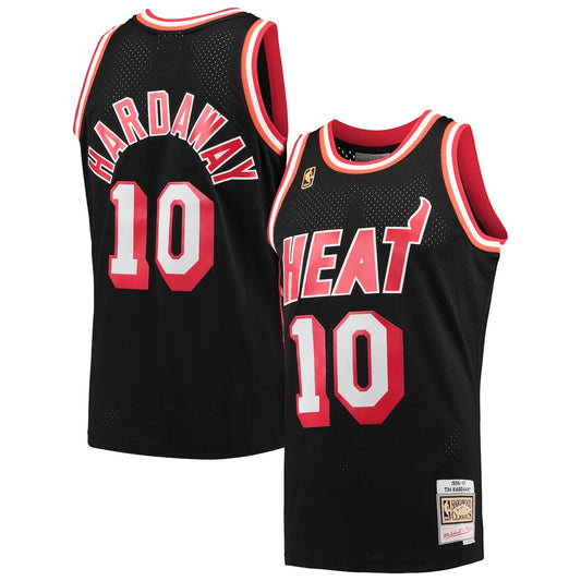 Men's Tim Hardaway Mitchell & Ness Heat Swingman Jersey - Black