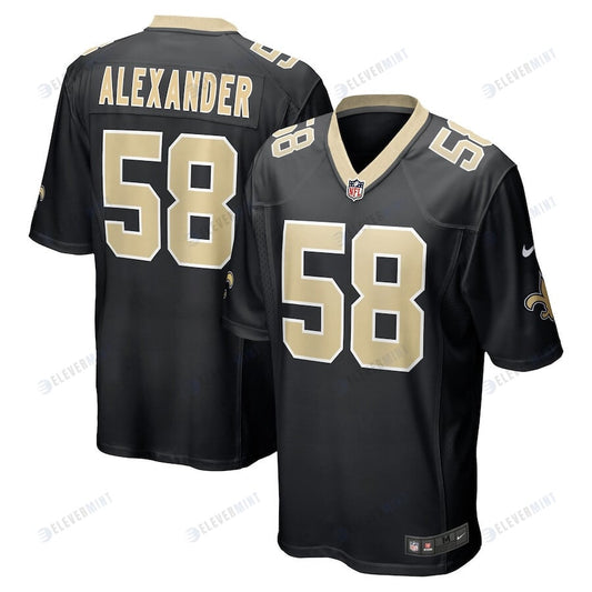 Kwon Alexander 58 New Orleans Saints Men's Team Game Jersey - Black