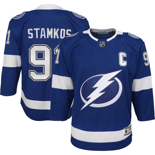 Steven Stamkos Tampa Bay Lightning Youth Home Captain Premier Player Jersey - Blue