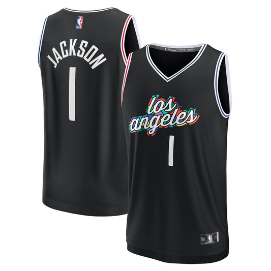 Reggie Jackson LA Clippers Fanatics Branded 2022/23 Fastbreak Jersey - City Edition - Black