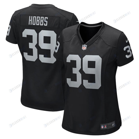 Nate Hobbs 39 Las Vegas Raiders Women Game Jersey - Black