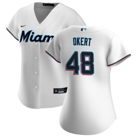 Steven Okert Miami Marlins Nike Women's Home Replica Jersey - White