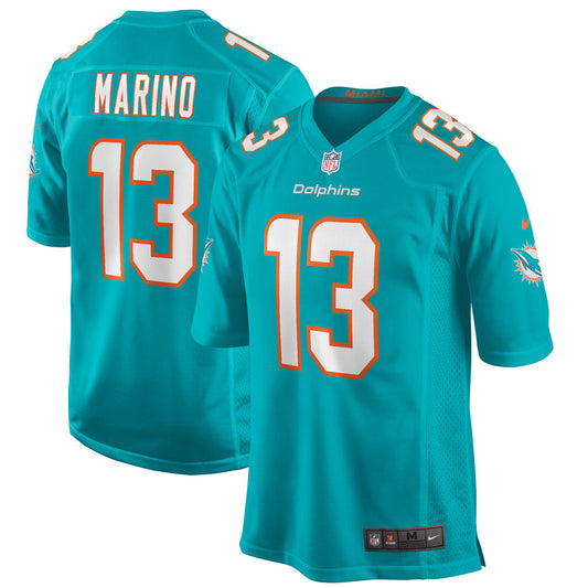 Men's Miami Dolphins Dan Marino Game Retired Player Jersey Aqua