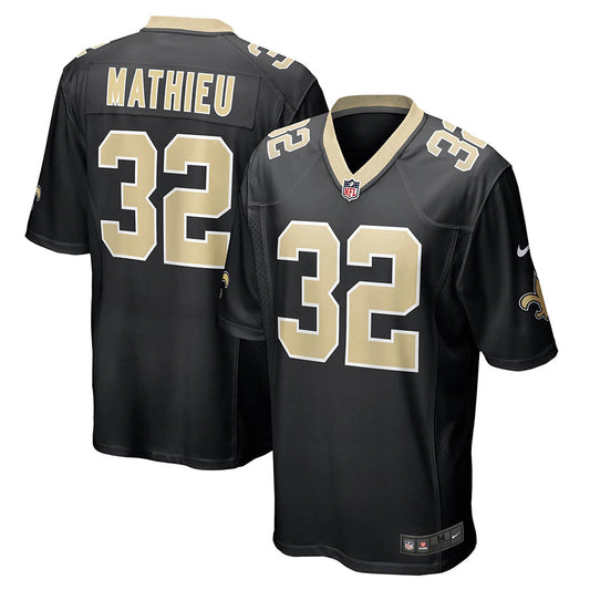 Men's New Orleans Saints Tyrann Mathieu Game Jersey Black