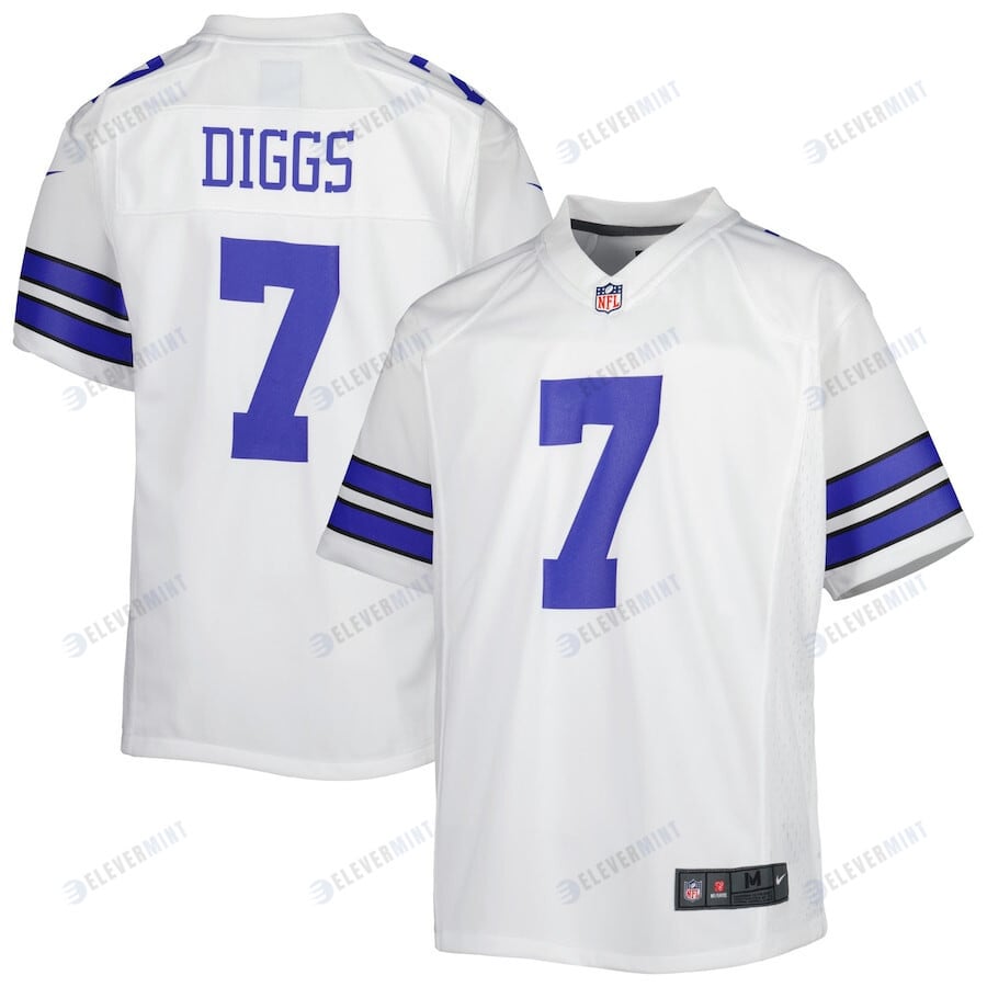 Trevon Diggs 7 Dallas Cowboys YOUTH Game Jersey - White