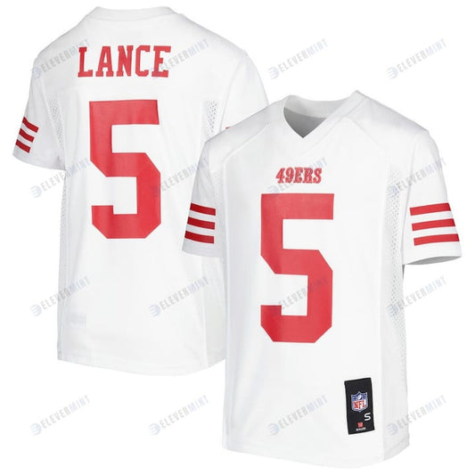 Trey Lance 5 San Francisco 49ers Youth Team Player Jersey - White