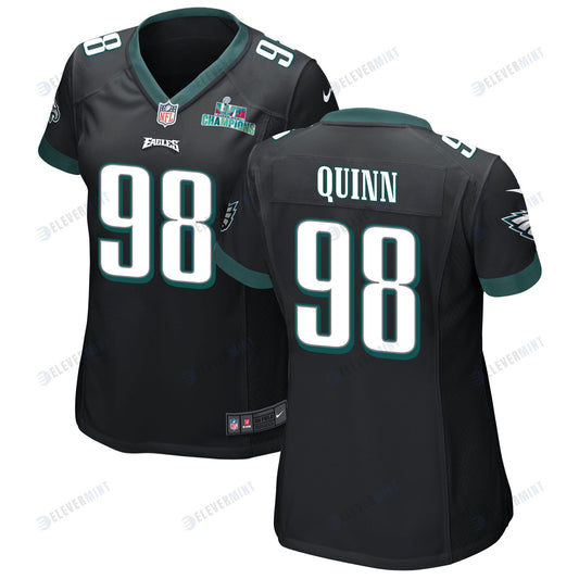 Robert Quinn 98 Philadelphia Eagles Super Bowl LVII Champions Women Game Jersey - Black