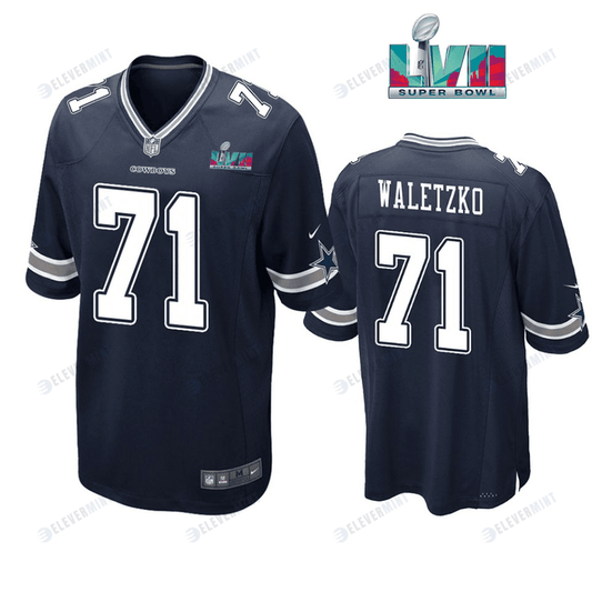 Matt Waletzko 71 Dallas Cowboys Super Bowl LVII Super Bowl LVII Navy Men Game Jersey