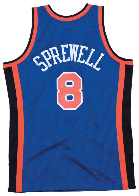 Men's Sprewell Latrell Mitchell & Ness Knicks Swingman Jersey - Blue