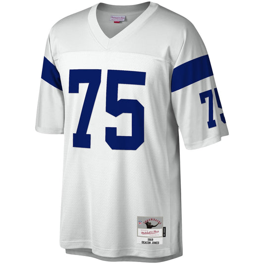 Men's Deacon Jones Mitchell & Ness Rams 1969 Legacy Replica Jersey - White