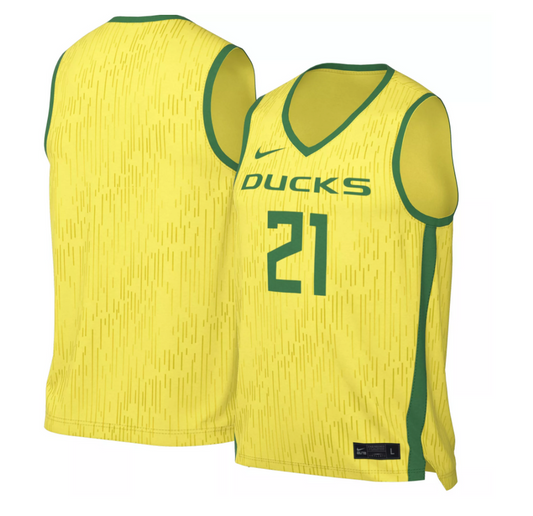 Men's Oregon Ducks Alternate Replica #1 Basketball Jersey ?Yellow