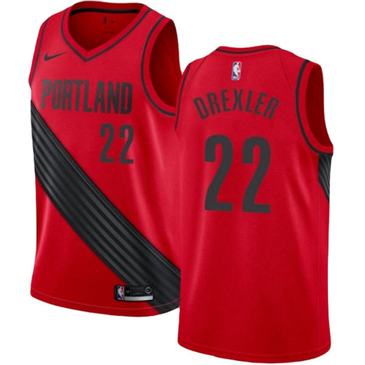 Men's Portland Trail Blazers Clyde Drexler Statement Edition Jersey - Red