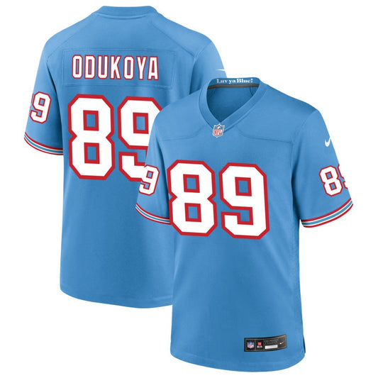 Thomas Odukoya Tennessee Titans Nike Oilers Throwback Game Jersey - Light Blue