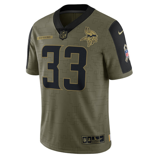 Men's Dalvin Cook Nike Vikings 2021 Salute To Service Limited Jersey - Green