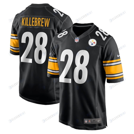 Miles Killebrew 28 Pittsburgh Steelers Men's Game Jersey - Black