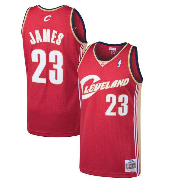 Mens Cleveland Cavaliers LeBron James Mitchell & Ness Wine 2003-04 Hardwood Classics Swingman Jersey