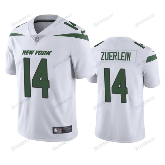 Men's JerseyNew York Jets Greg Zuerlein 14 White Vapor Limited Jersey