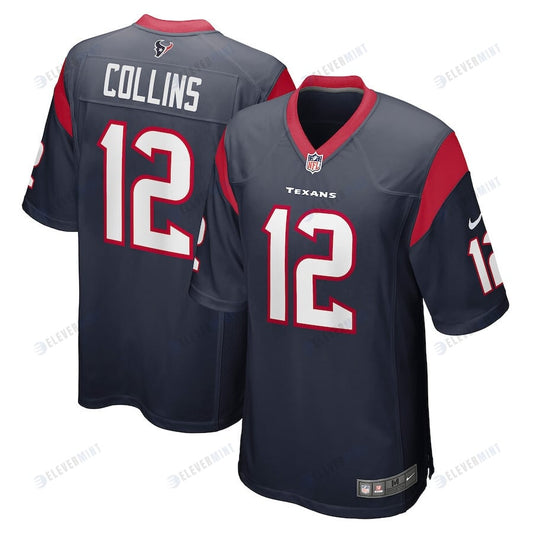 Nico Collins 12 Houston Texans Men Game Jersey - Navy