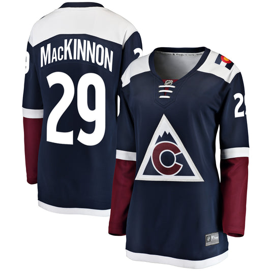 Nathan MacKinnon Colorado Avalanche Fanatics Branded Women's Alternate Breakaway Player Jersey - Navy