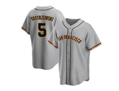 Mens San Francisco Giants Mike Yastrzemski Cool Base Replica Jersey Grey