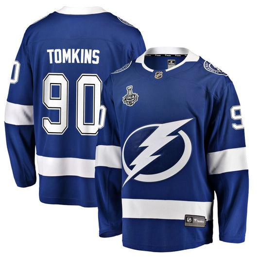 Matt Tomkins Tampa Bay Lightning Fanatics Branded 2021 Stanley Cup Champions Home Breakaway Jersey - Blue