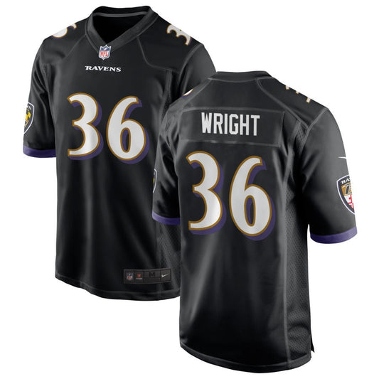 Owen Wright Baltimore Ravens Nike Alternate Game Jersey - Black