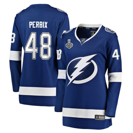 Nick Perbix Tampa Bay Lightning Fanatics Branded Women's 2021 Stanley Cup Champions Home Breakaway Jersey - Blue