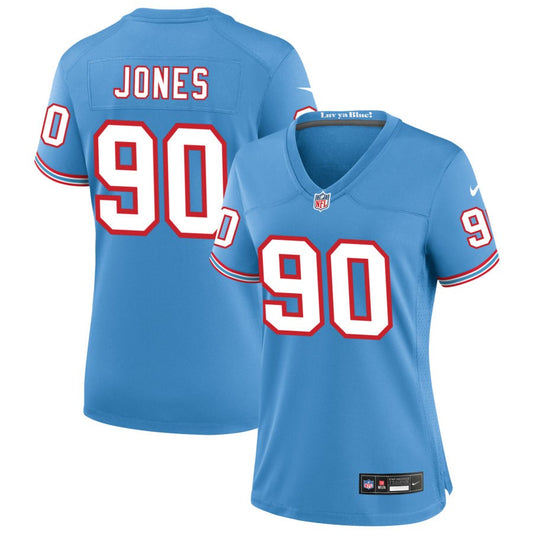 Naquan Jones Tennessee Titans Nike Women's Oilers Throwback Game Jersey - Light Blue