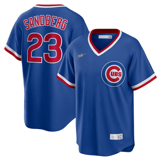 Men's Ryne Sandberg Nike Cubs Home Cooperstown Jersey - Blue