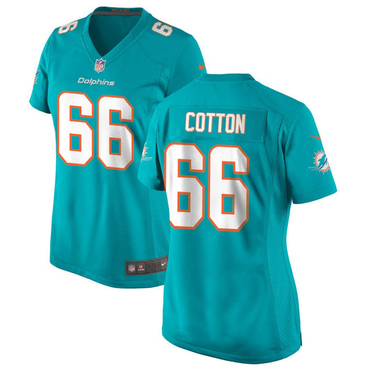 Lester Cotton Miami Dolphins Nike Women's Game Jersey - Aqua