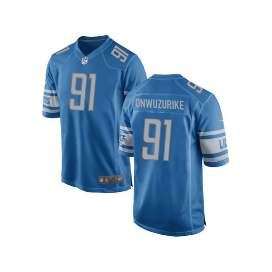 Levi Onwuzurike Detroit Lions Nike Youth Team Color Game Jersey - Blue